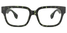 Colin Grün-Tortoise Rechteckig Brille0