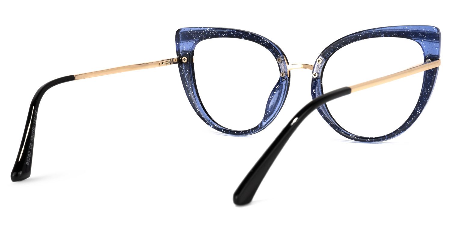 Acacia Schwarze Blaue Cateye Brille3