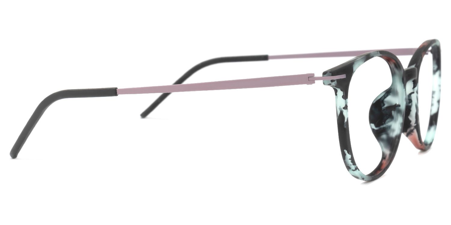 Brinkley Grüne Blumenmuster Runde Brille2