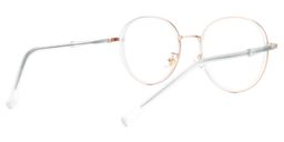 Nakita Weiß-Gold Rund Brille2