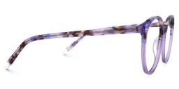 Eason Blumendruck-Lila Rund Brille3