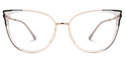 Eudora Rosa-Klar Cateye Brille0