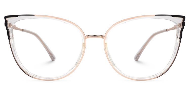 Eudora Rosa-Klar Cateye Brille