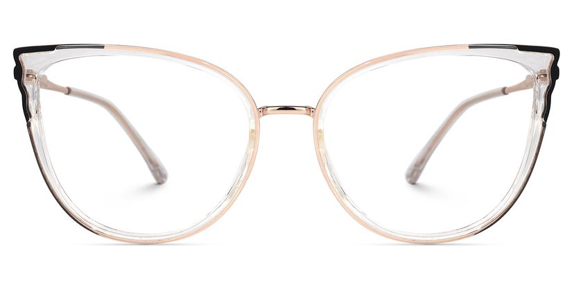 Eudora Rosa-Klar Cateye Brille