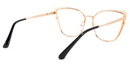 Rila Schwarz Gold Cateye Brille4