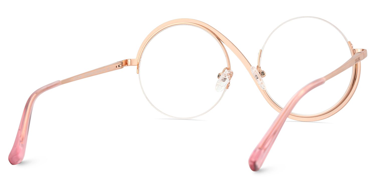 Alina Rosa Rund Metall Brille5
