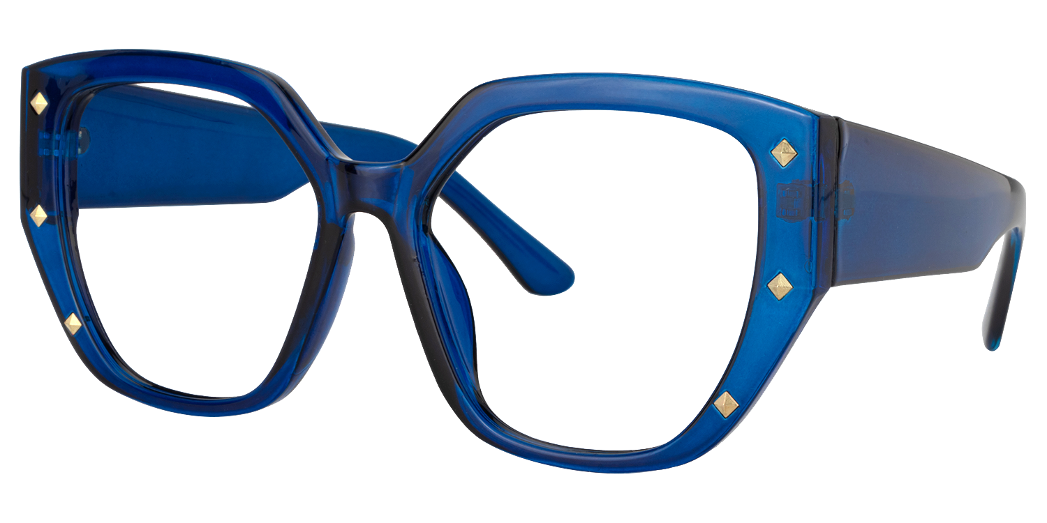 Fletcher Dunelblau Geometrisch Brille2