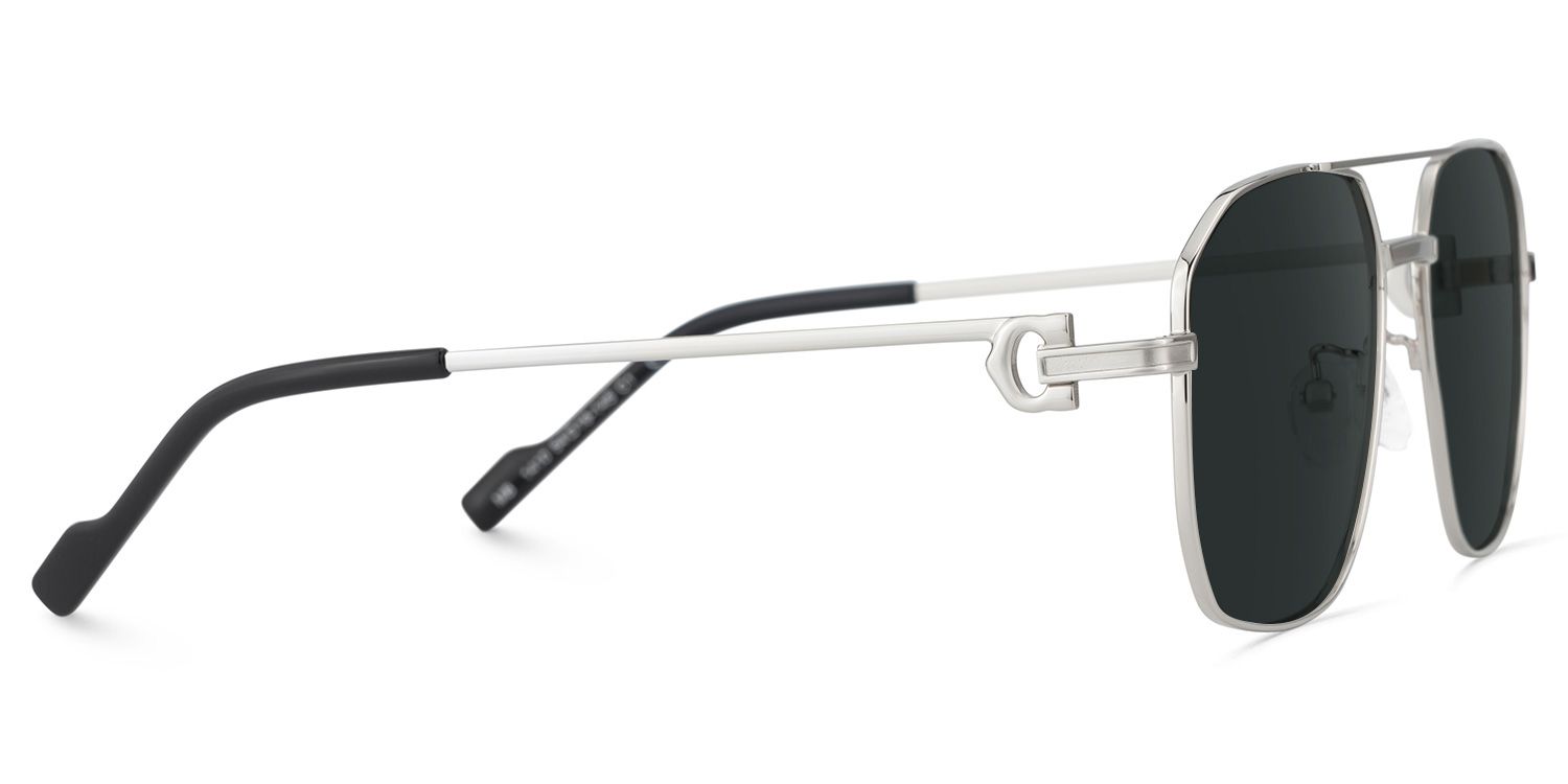 Ludwig Silber Aviator Polarisierte Sonnenbrille zum Autofahren | ZEELOOL3