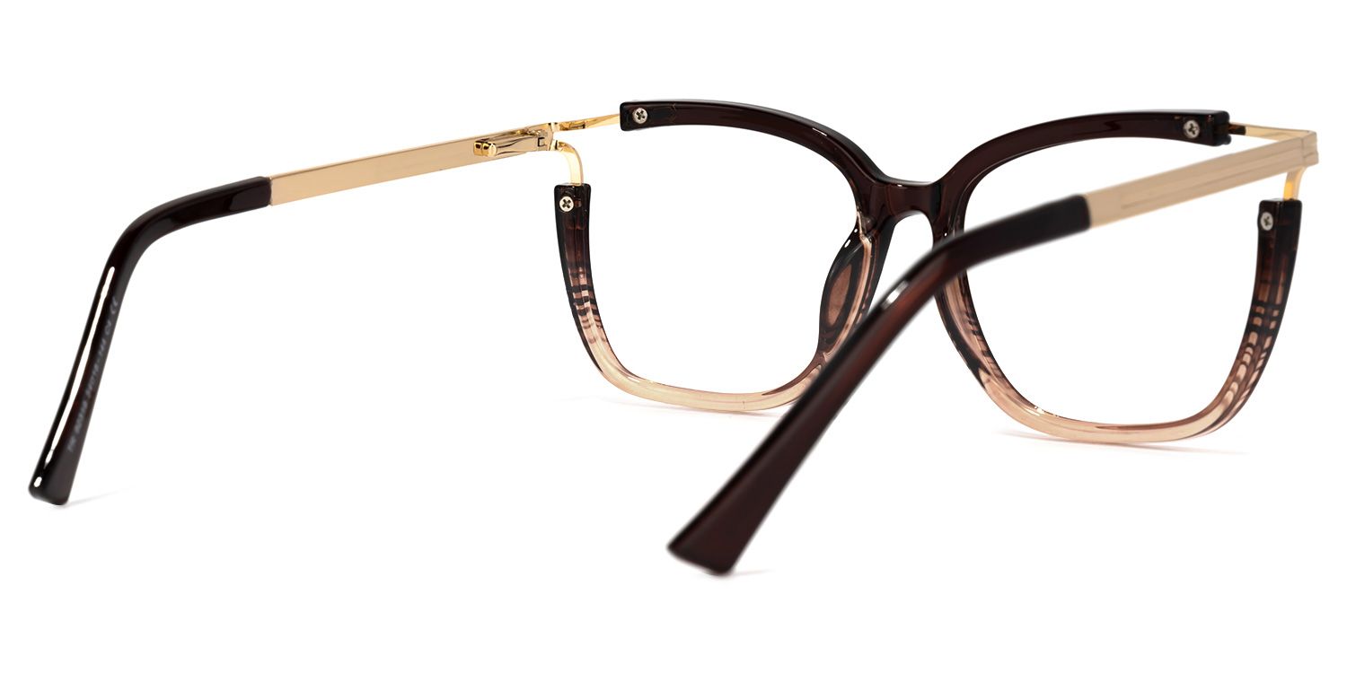 Nuriama Braun Klar Cateye Brille3