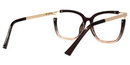 Nuriama Braun Klar Cateye Brille3