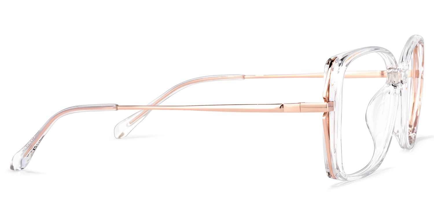 Fulleord Gold Klar Quadratisch Brille3