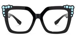 Trey Schwarz Quadratische Brille0