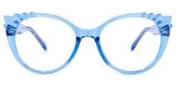 Weston Blau Klar Cateye Brille0