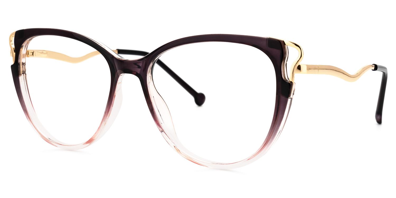 Chapman Dunkellila Cateye Brille1