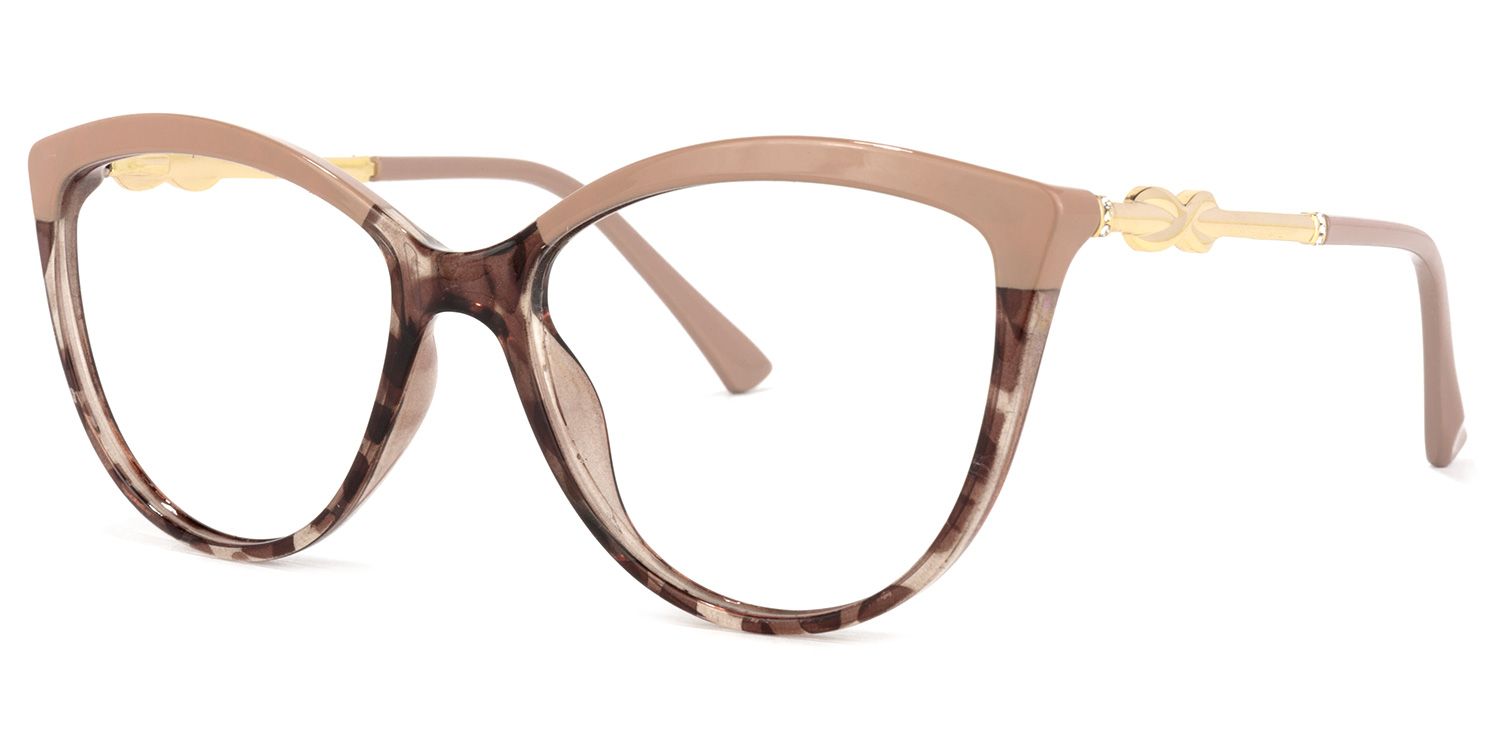 Omari Braune Tortoise Cateye Brille1