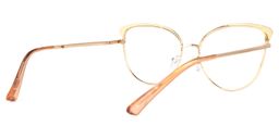 Yanira Gold-Orange Cateye Brille2