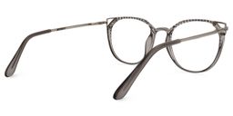 Vickea Grau Klar Cateye Brille2