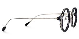 Hadassah Blaue Blumenmuster Runde Brille2