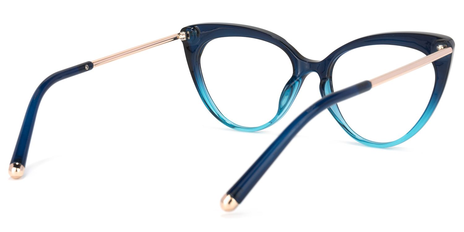 Alivia Blau Cat Eye Brille4