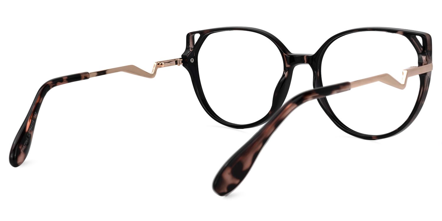 Hinkson Schwarz-Tortoise Cateye Brille2