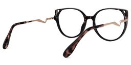 Hinkson Schwarz-Tortoise Cateye Brille2