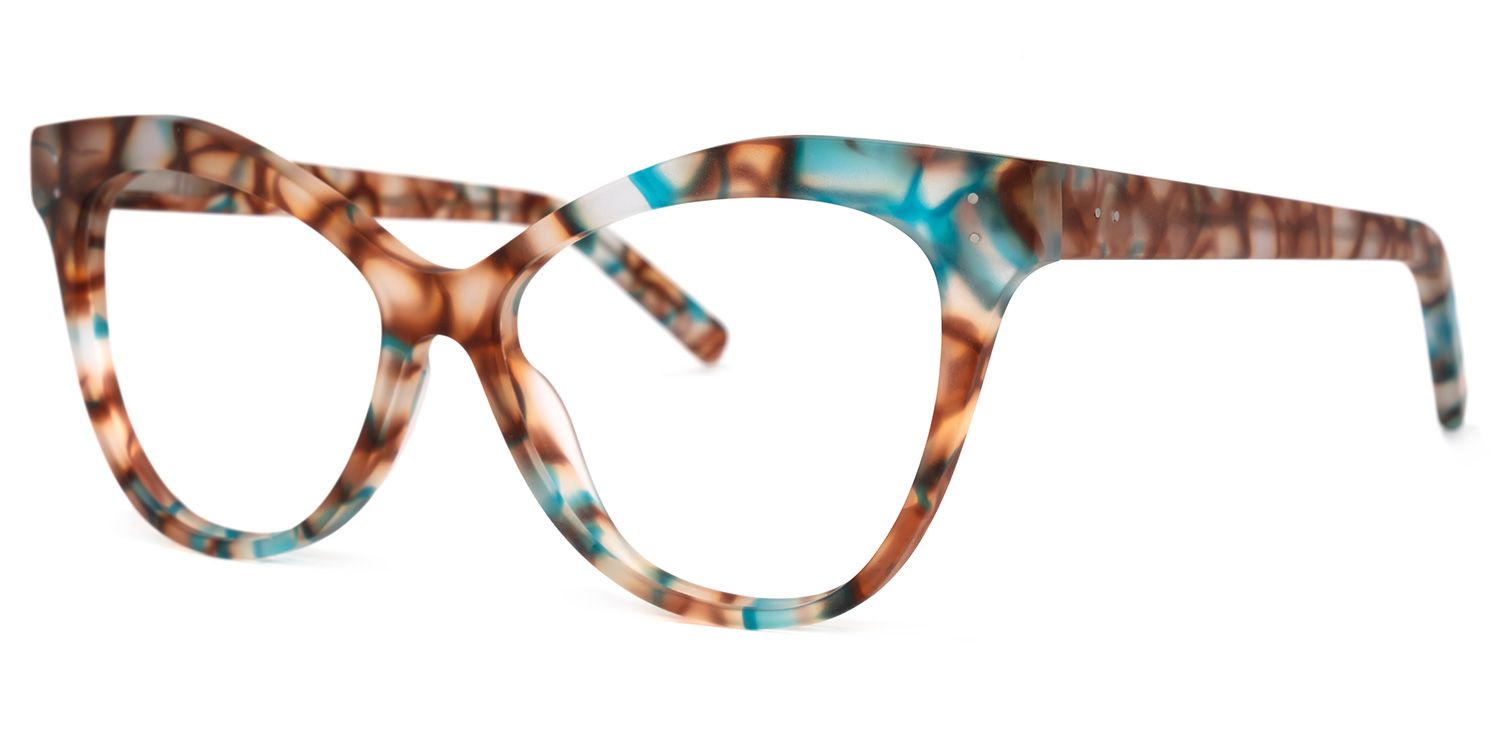 Eschwege Grünes Muster Cat Eye Brille1