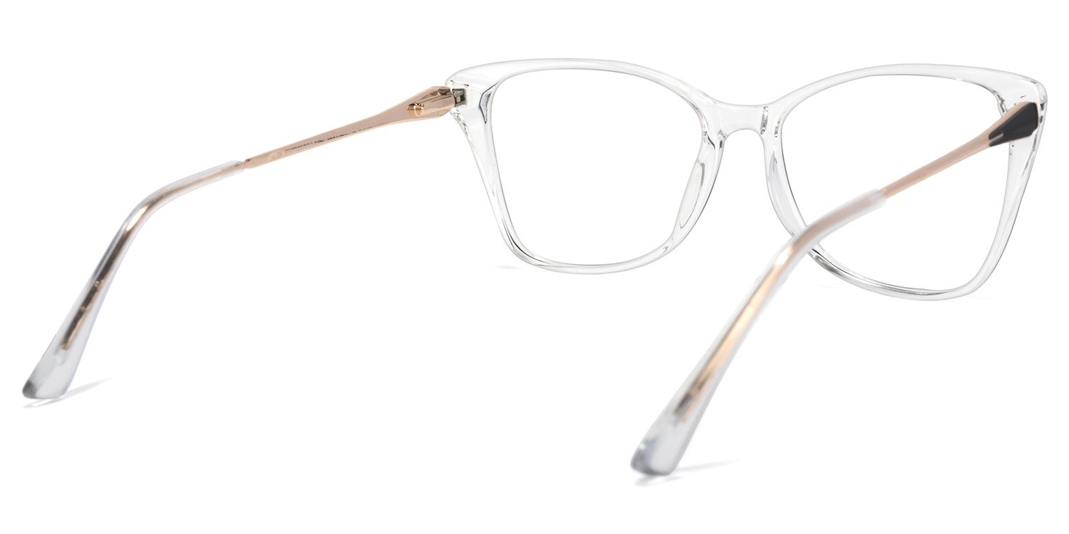 Forest Weiß Klar Cateye Brille4