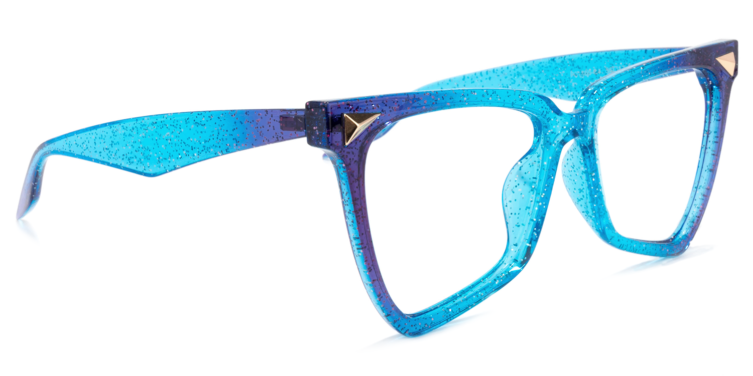 Cicely Blau Geometrische Brille2
