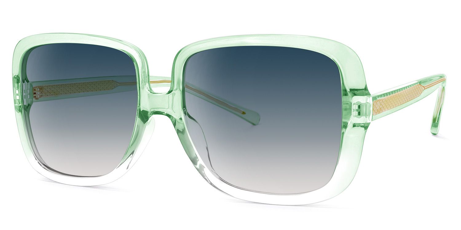Raymond Grün Quadratisch Sonnenbrille1