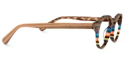 Quantay Bunte Holzbügel Runde Brille2