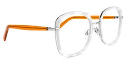 Mindset Weiße Rechteckige Brille2