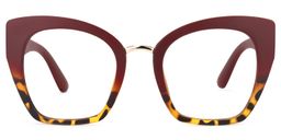 Denis Rot Cateye Brille0