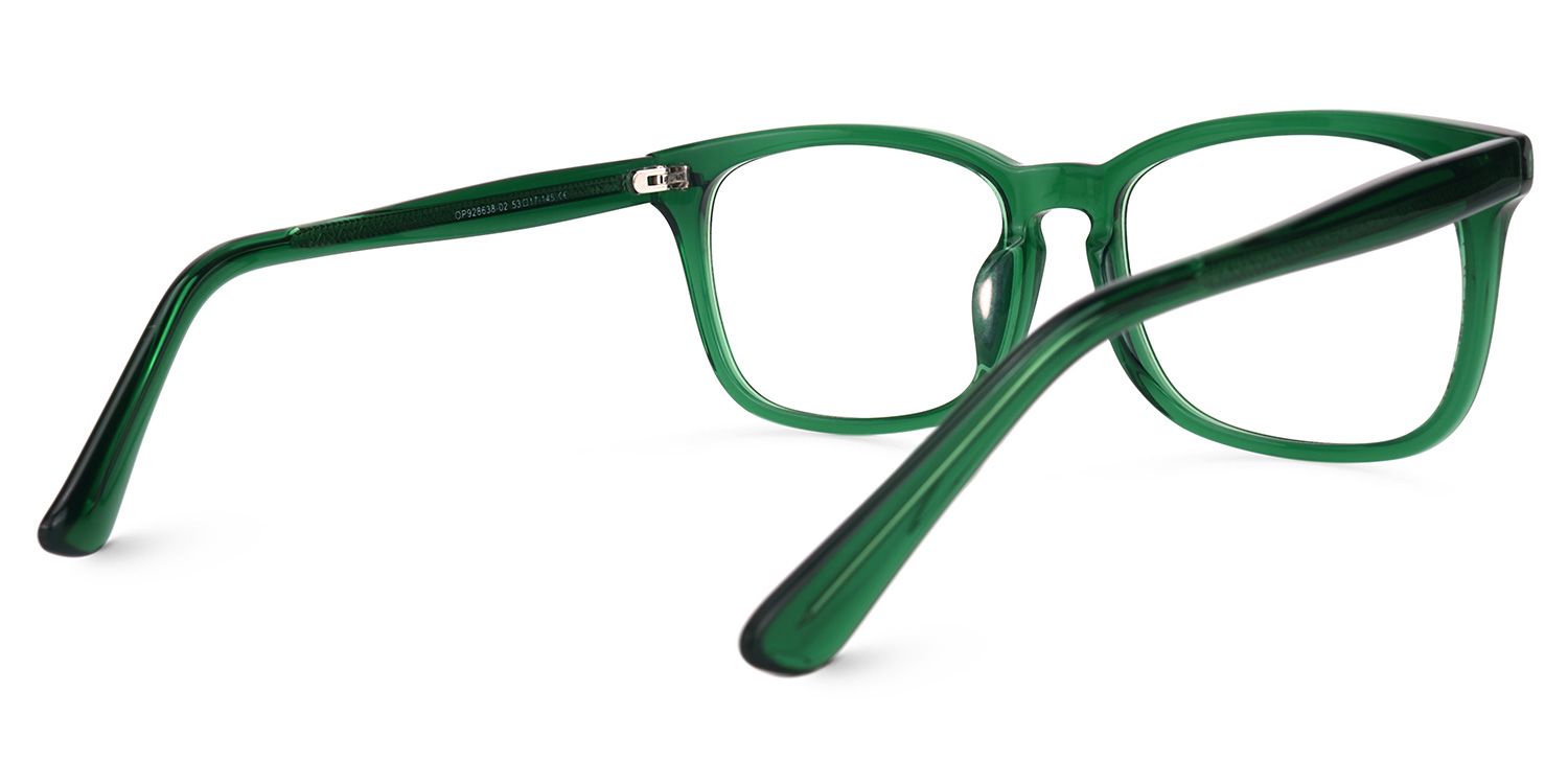 Noel Grün Klar Rechteckig Brille3