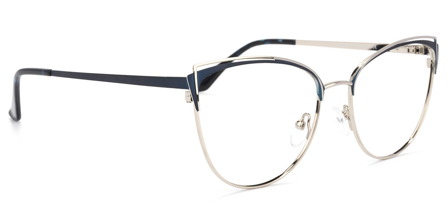 Faust Dunkelblau Cateye Brille1