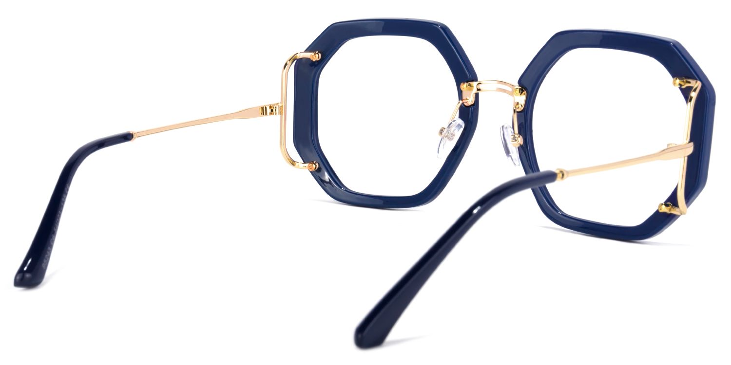 Bancroft Geometrische Tief Blau Brille4