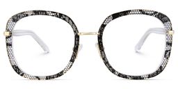 Mindset Schwarze Rechteckige Brille0