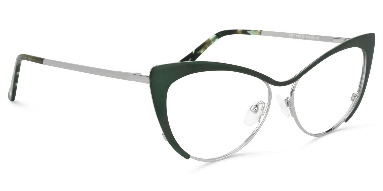Ellen Grün Cateye Brille2