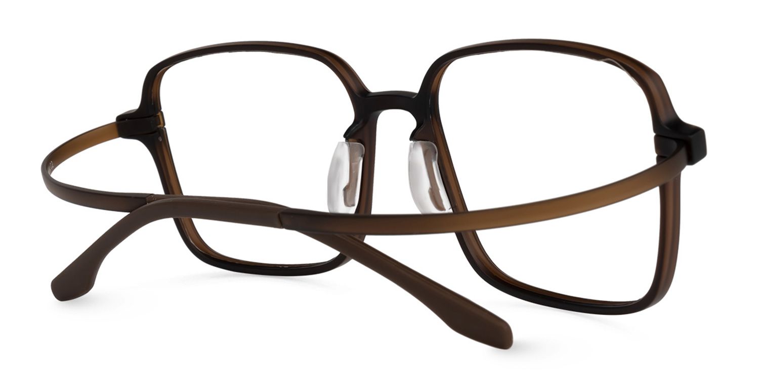 Quentrell Dunkelbraun Quadratisch Brille2