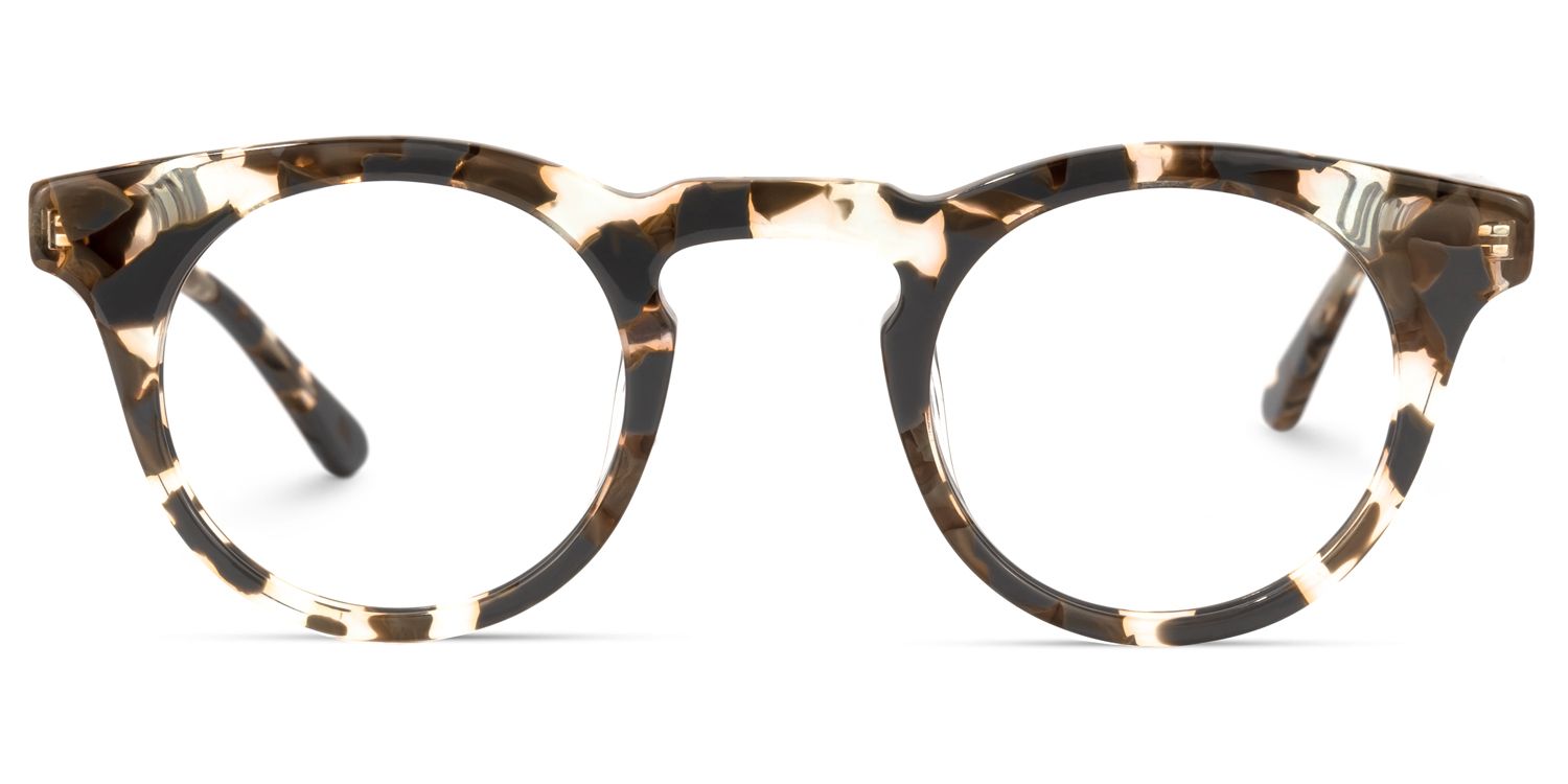 Abigail Schwarz-Tortoise Rund Brille0