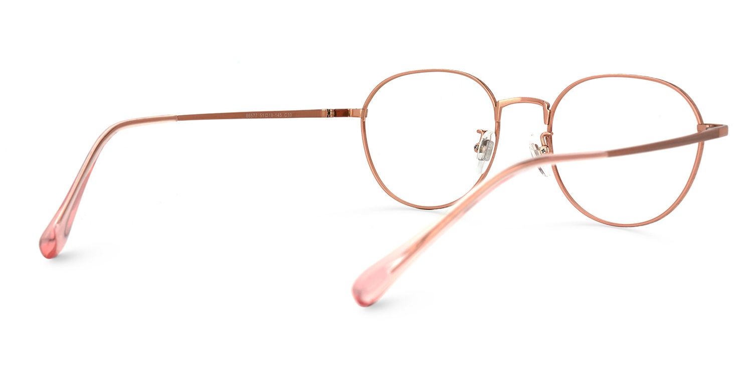 Abeni Rosa-Gold Rund Brille3