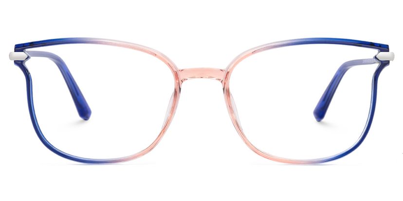 Mander Blau-Orange Quadratisch Brille