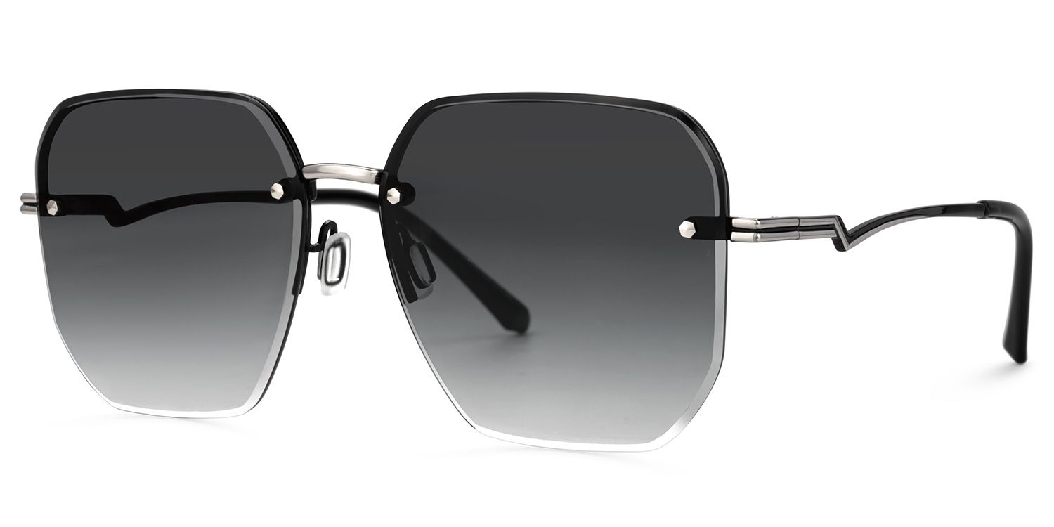 Geralene Metal Silber Sonnenbrille | ZEELOOL1