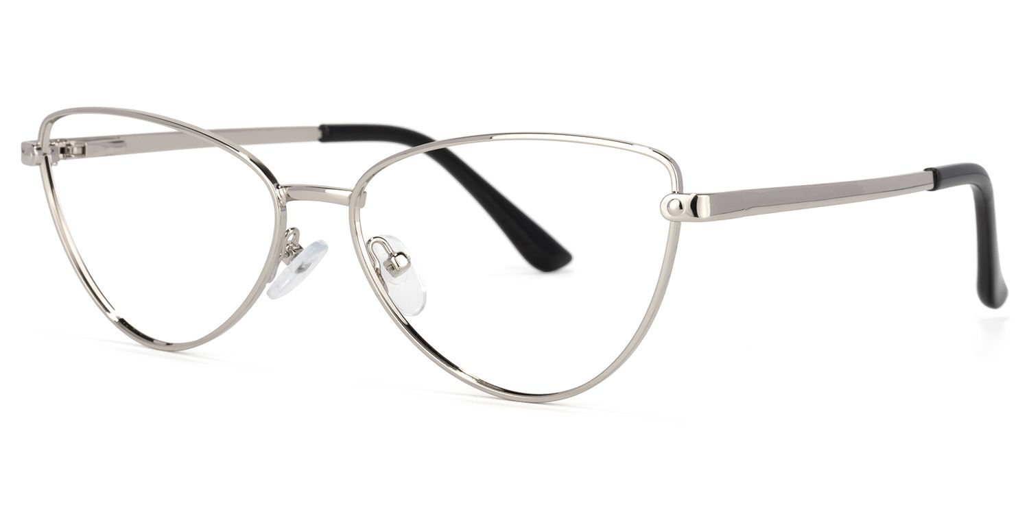Bettina Silber Cat Eye Brille1
