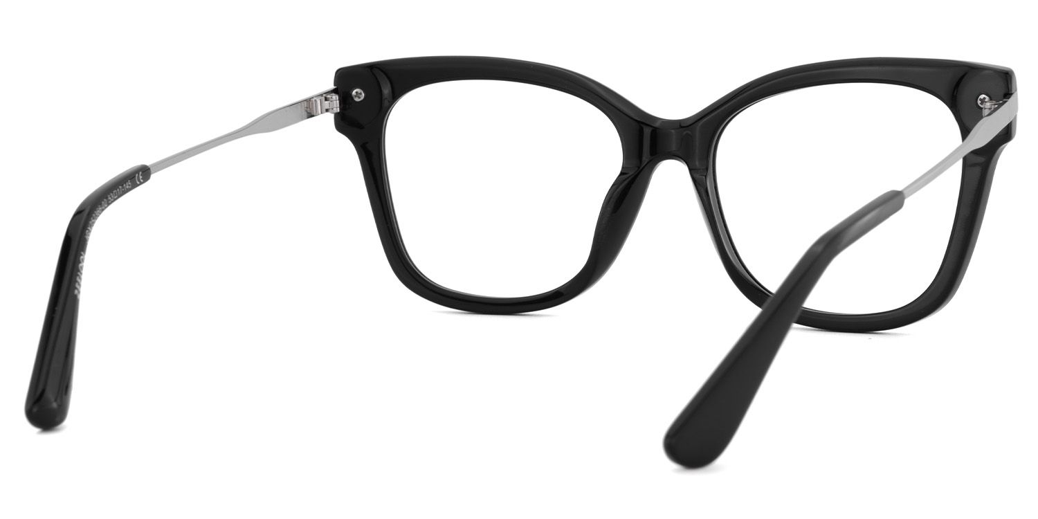 Vernella Schwarz Quadratisch gemischte-materialien Brille3