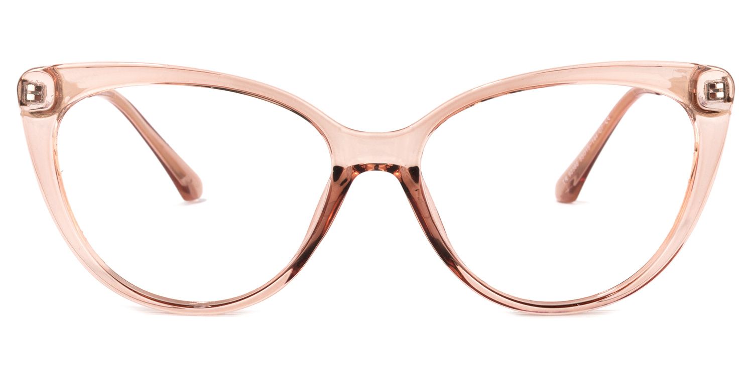 Marcus Beige Klar Cateye Brille0