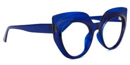 Depp Dunkelblau Klar Cateye Brille2