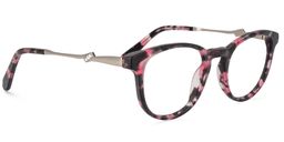 Darline Rosa Blumenmuster Runde Brille2