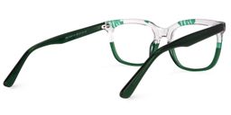 Kriss Grüne Blumenmuster Quadratische Brille3