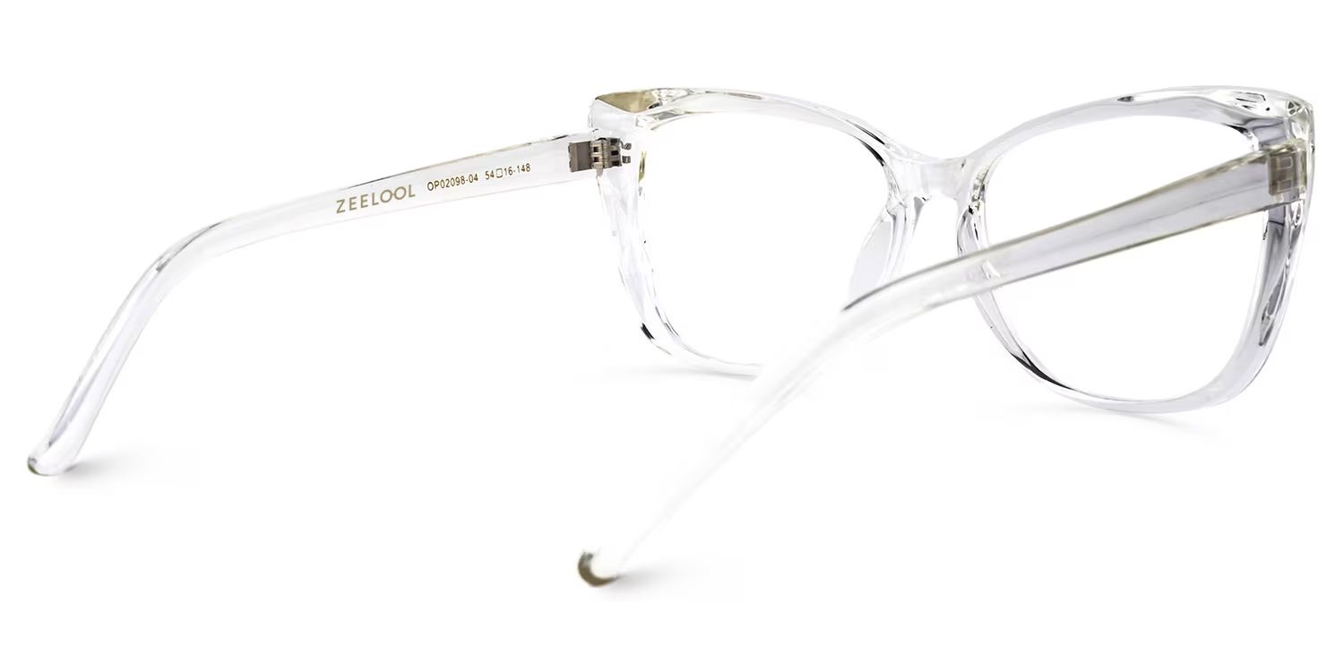 Farris Weiß Klar Quadratisch Brille3