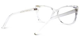 Farris Weiß Klar Quadratisch Brille3